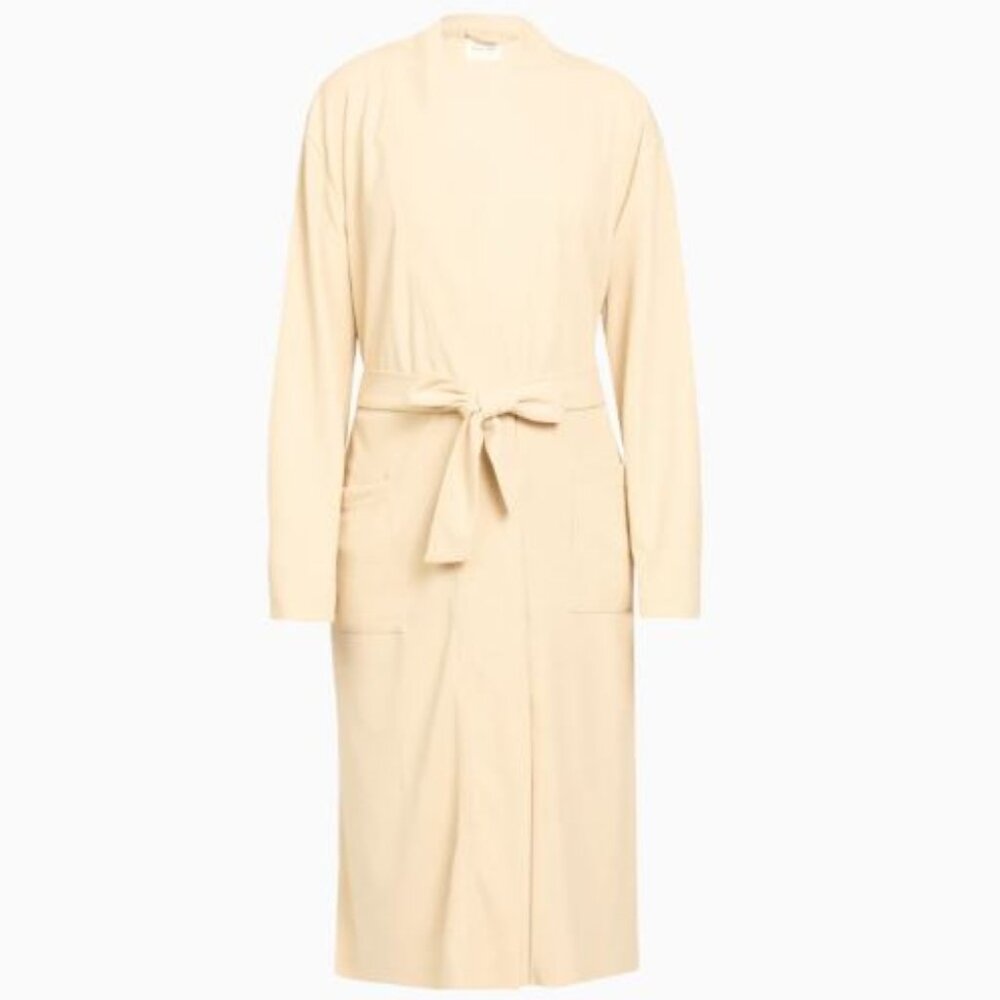 Line & Dot Waffle Knit Robe Cream Color - S/M - Picture 2 of 5